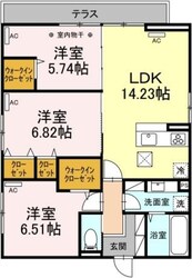 レクシア上野町Bの物件間取画像